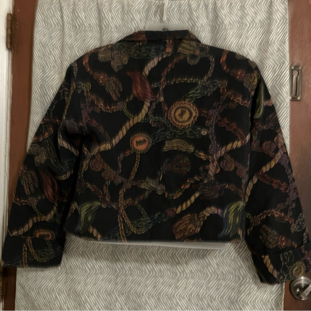 Doncaster Black Multicolor Patterned Blazer Donca… - image 3